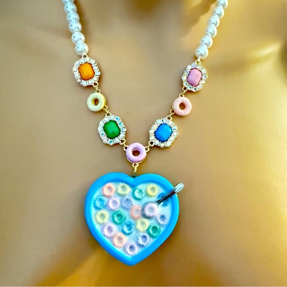 New Betsey Johnson CEREAL NECKLACE MULTI